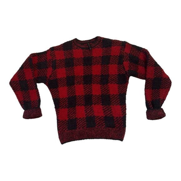 Skims Brick Buffalo Check Pullover Sweater Sz S - Picture 2 of 7